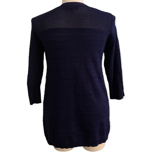Apt. 9 | Purple Long-Sleeve Lightweight Sweater with Side Slit | Sz M - Picture 4 of 15